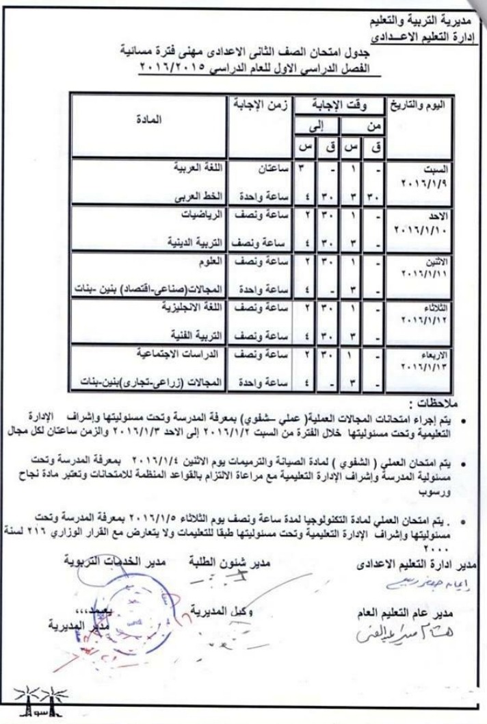 محافظة اسوان : جدول ومواعيد امتحانات الترم الاول لجميع المراحل ( ابتدائى ـ اعدادى – ثانوى ) 2016 محافظة اسوان : جدول ومواعيد امتحانات الترم الاول لجميع المراحل ( ابتدائى ـ اعدادى – ثانوى ) 2016